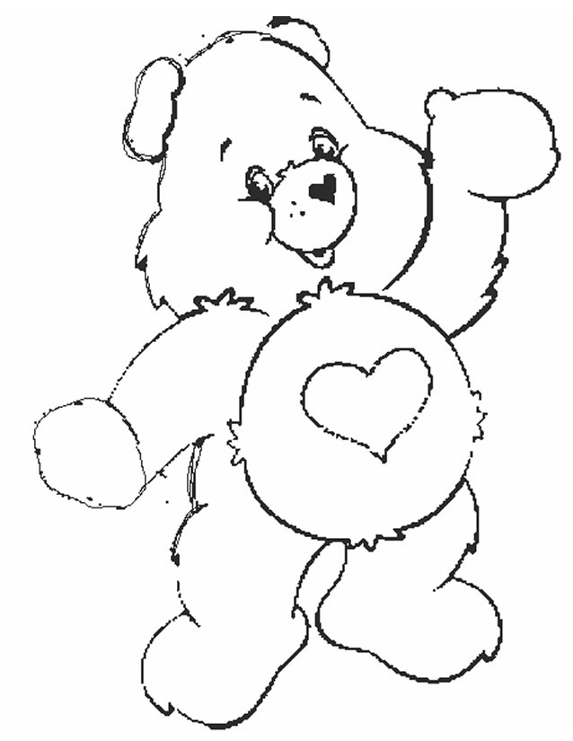 Coloriage bisounours à imprimer gratuitement  Coloriage de bisounours a imprimer