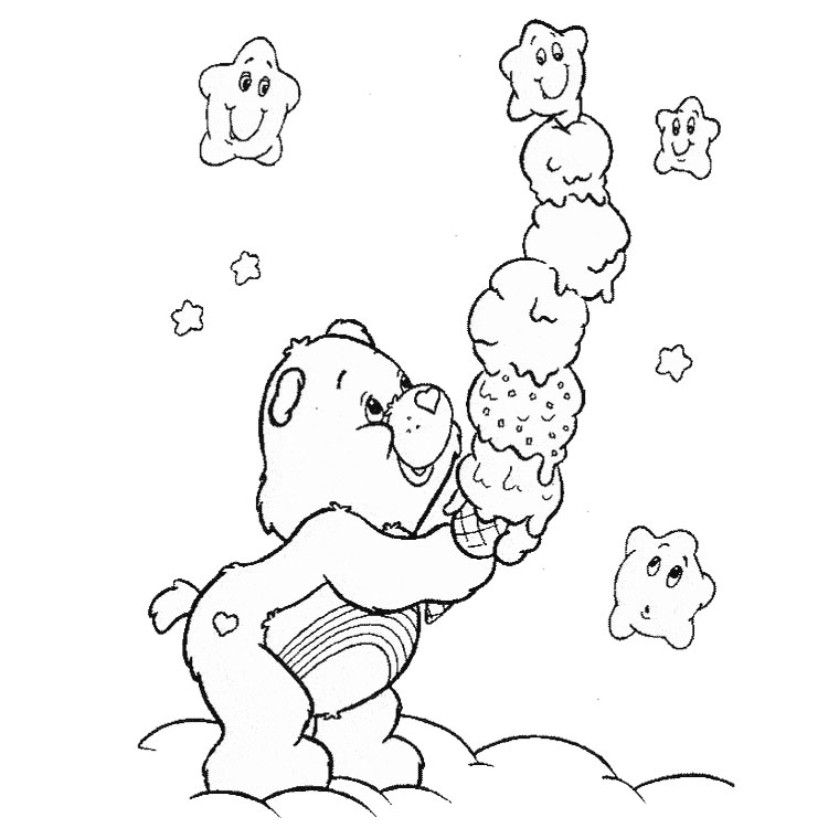 Coloriage grosfarceur bisounours a imprimer gratuit  Dessin de bisounours a colorier et imprimer
