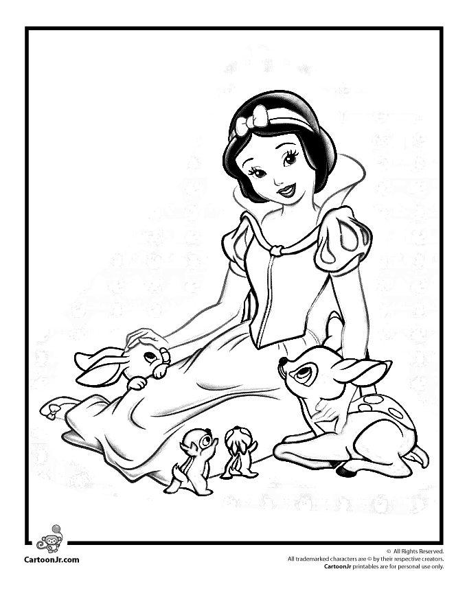 Dessin #11203 - jeux de coloriage blanche neige à colorier et imprimer