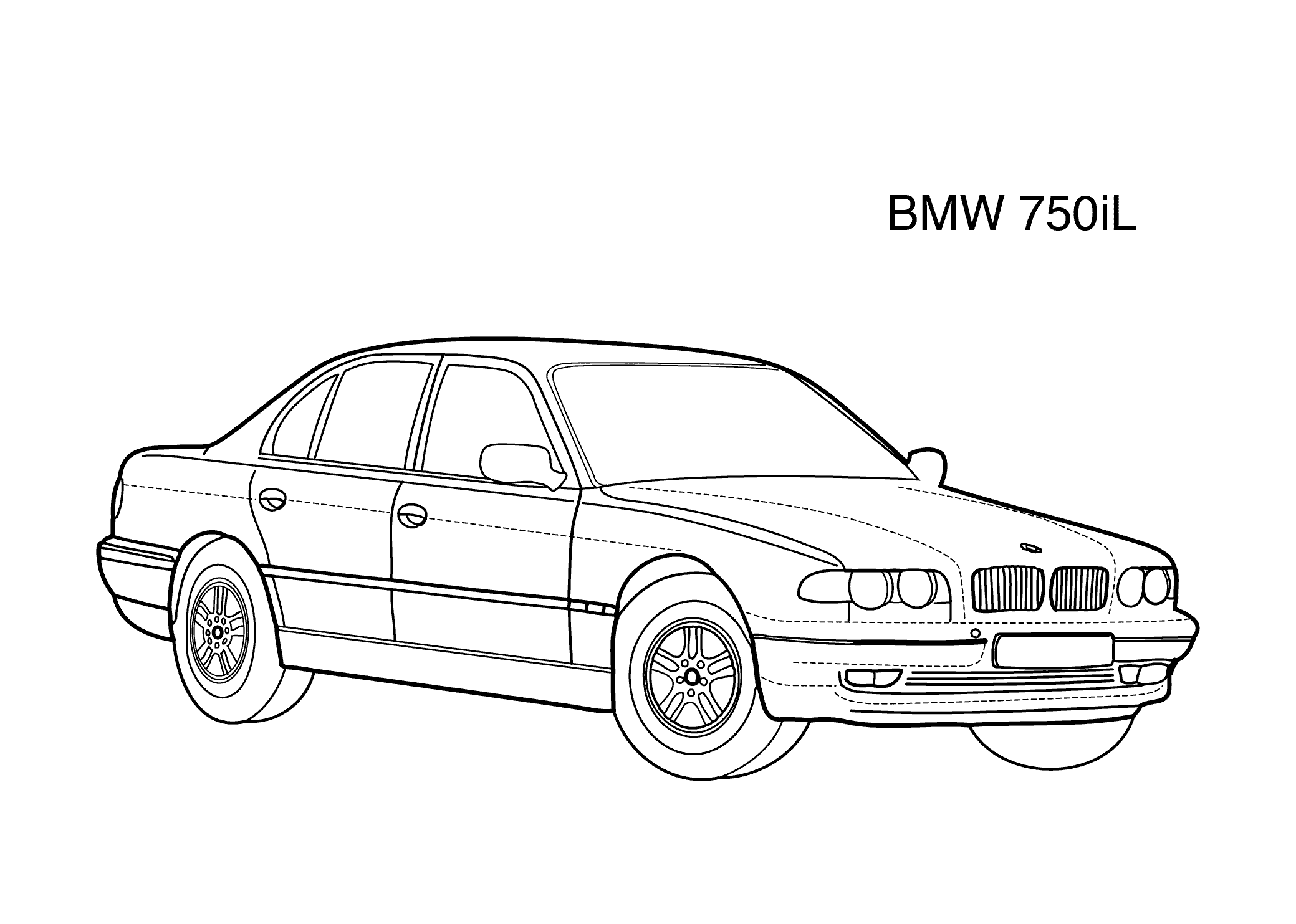Dessin #15953 - une belle image de BMW a colorier et imprimer gratuit