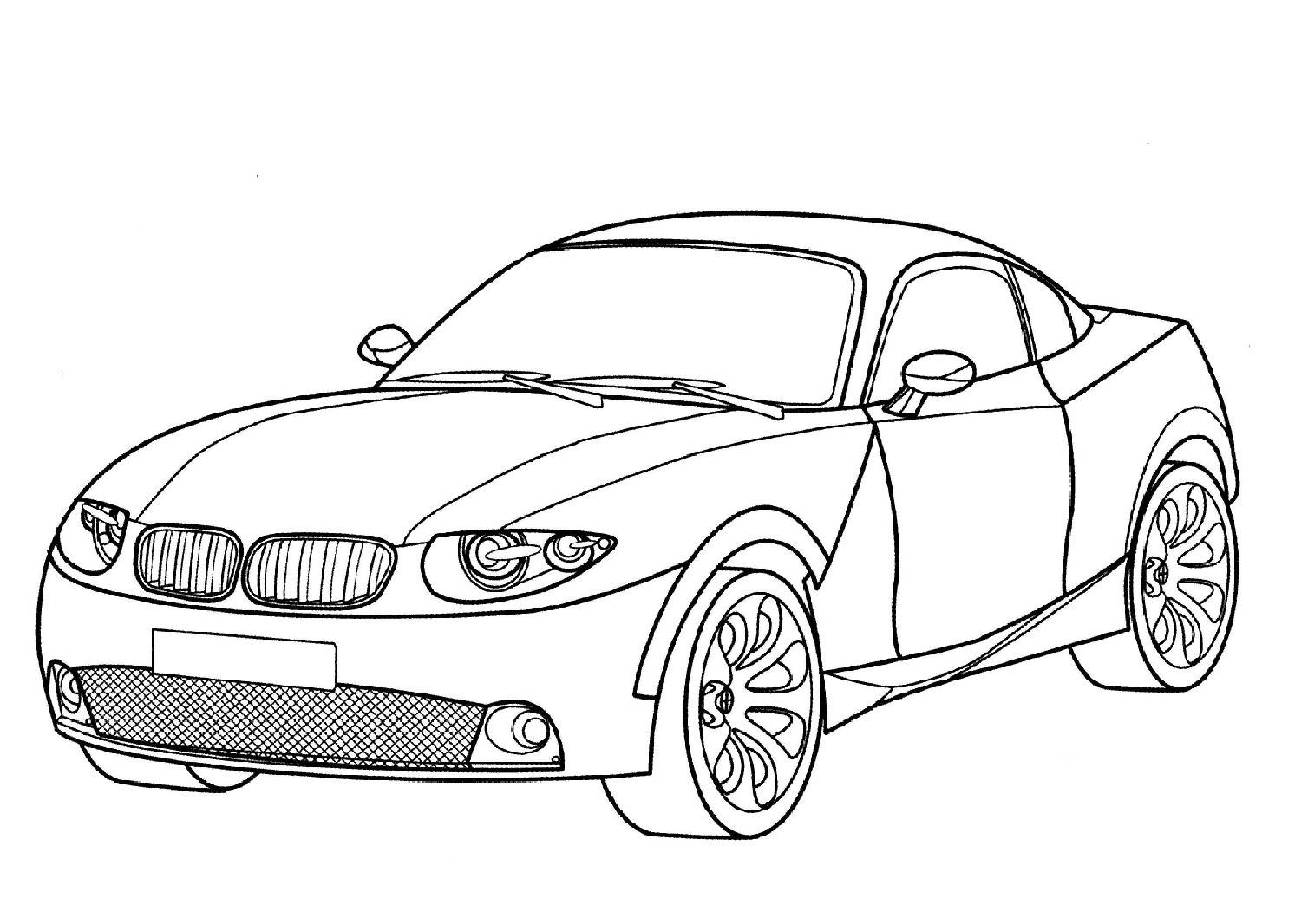 Dessin #15962 - Dessin gratuit BMW a imprimer et colorier