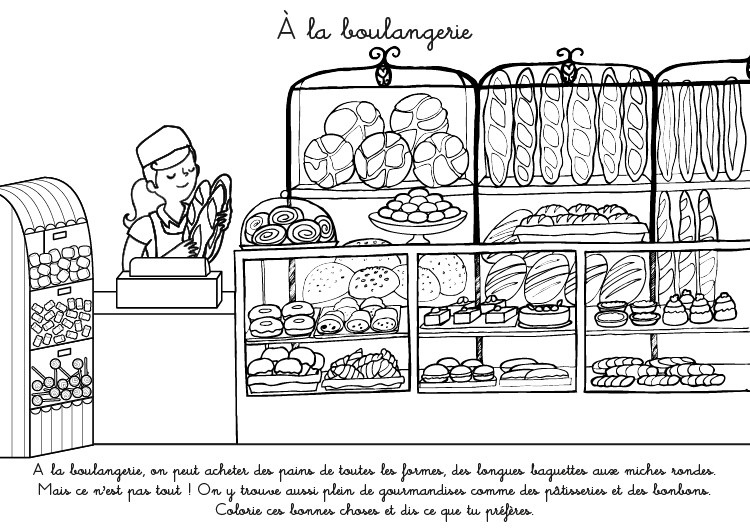 Dessin #14826 - Une Jolie image de boulanger a colorier
