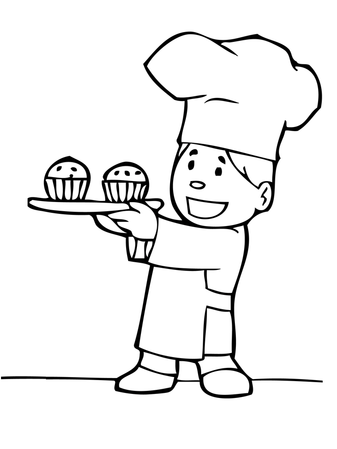Dessin #14830 - coloriage boulanger