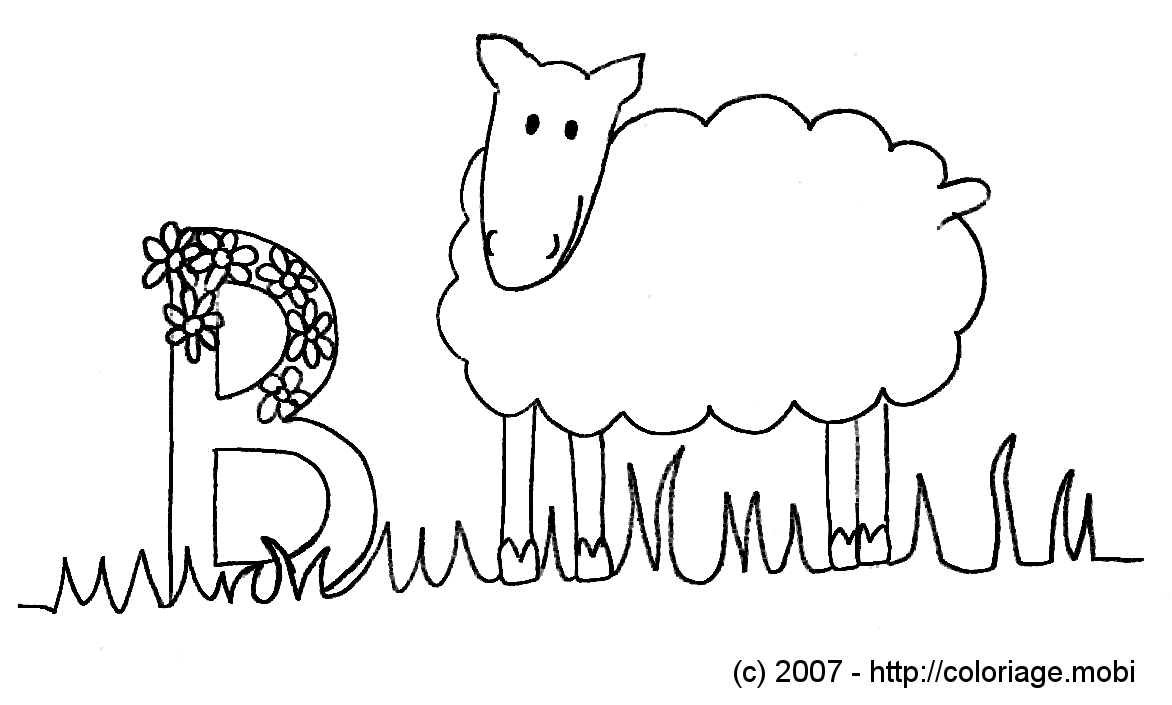 Coloriage brebis gratuit à imprimer et colorier - #12522  Dessin #12522 - coloriage de brebis