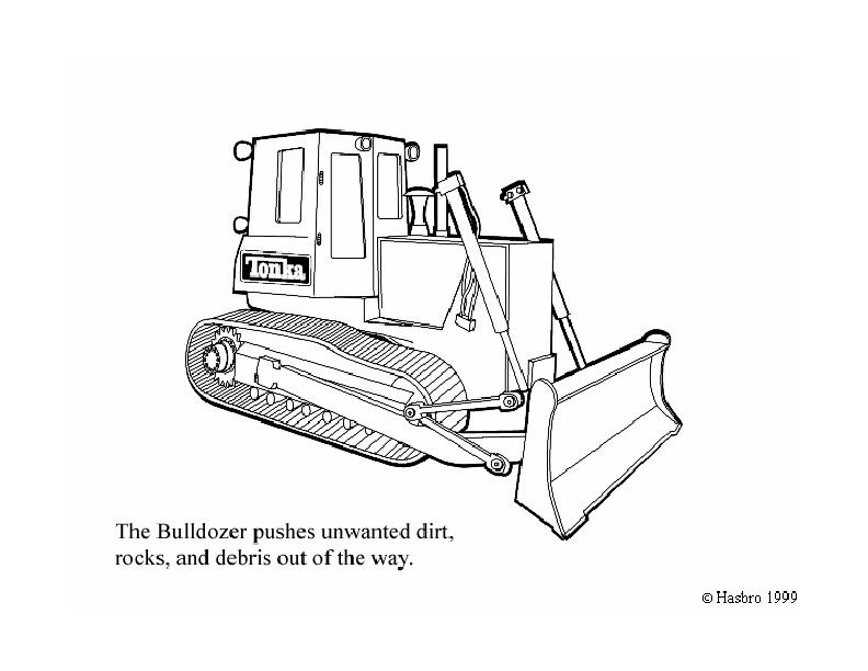 Dessin #15982 - Dessin de bulldozer imprimer et colorier