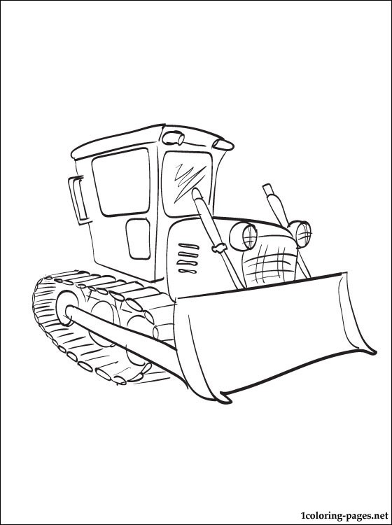 Dessin #15985 - coloriage bulldozer à imprimer
