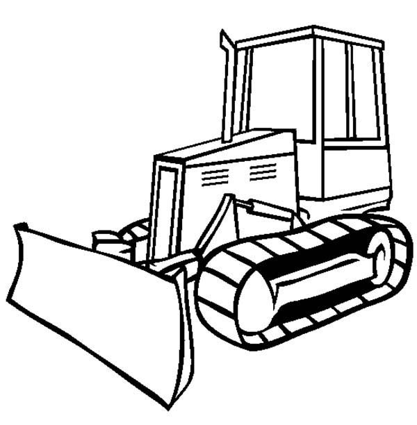Dessin #15993 - coloriage bulldozer