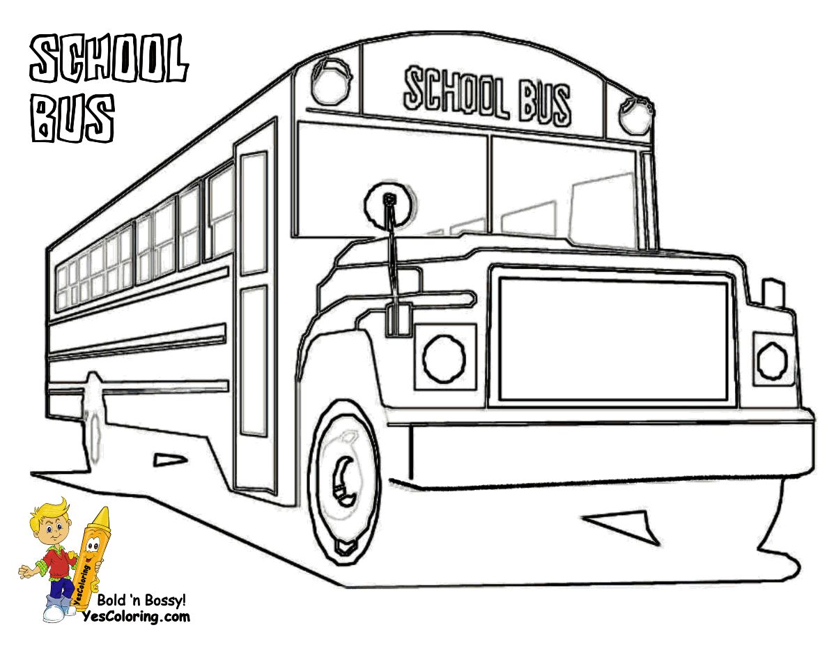 Dessin #16001 - dessin gratuit de bus enfant a colorier