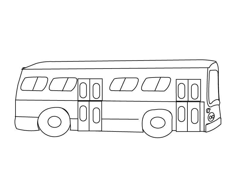 Dessin #16003 - Dessin gratuit bus enfant à imprimer