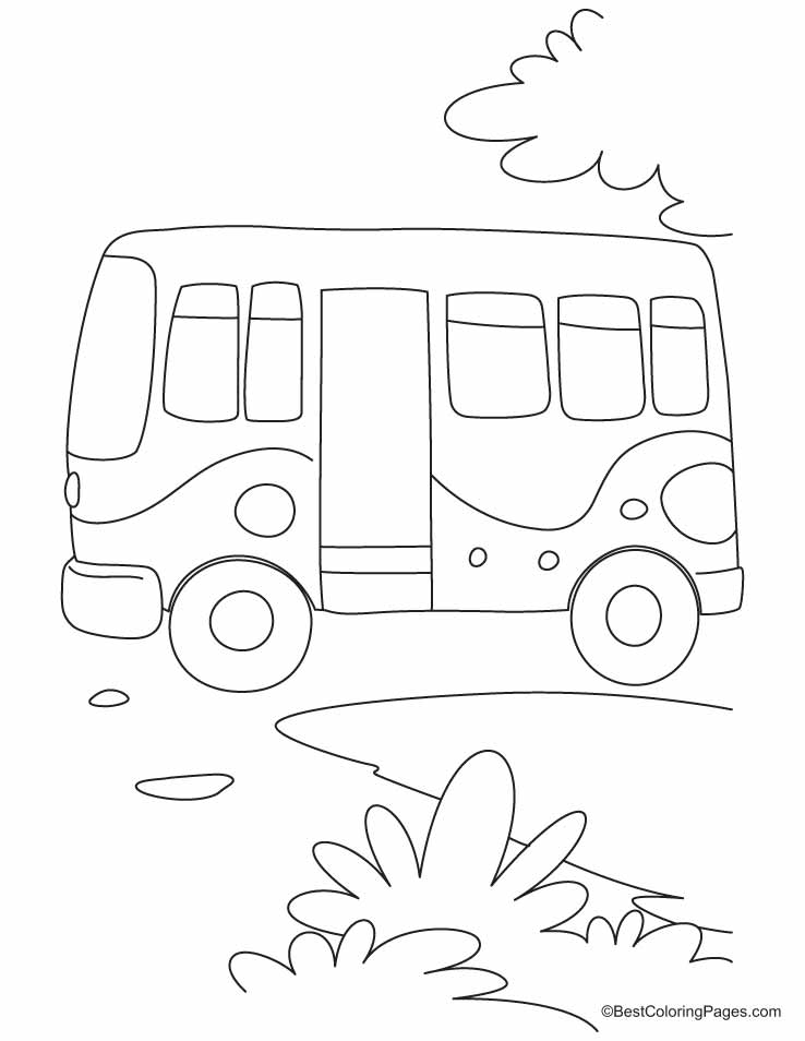Dessin #16006 - dessin de bus enfant a colorier et imprimer