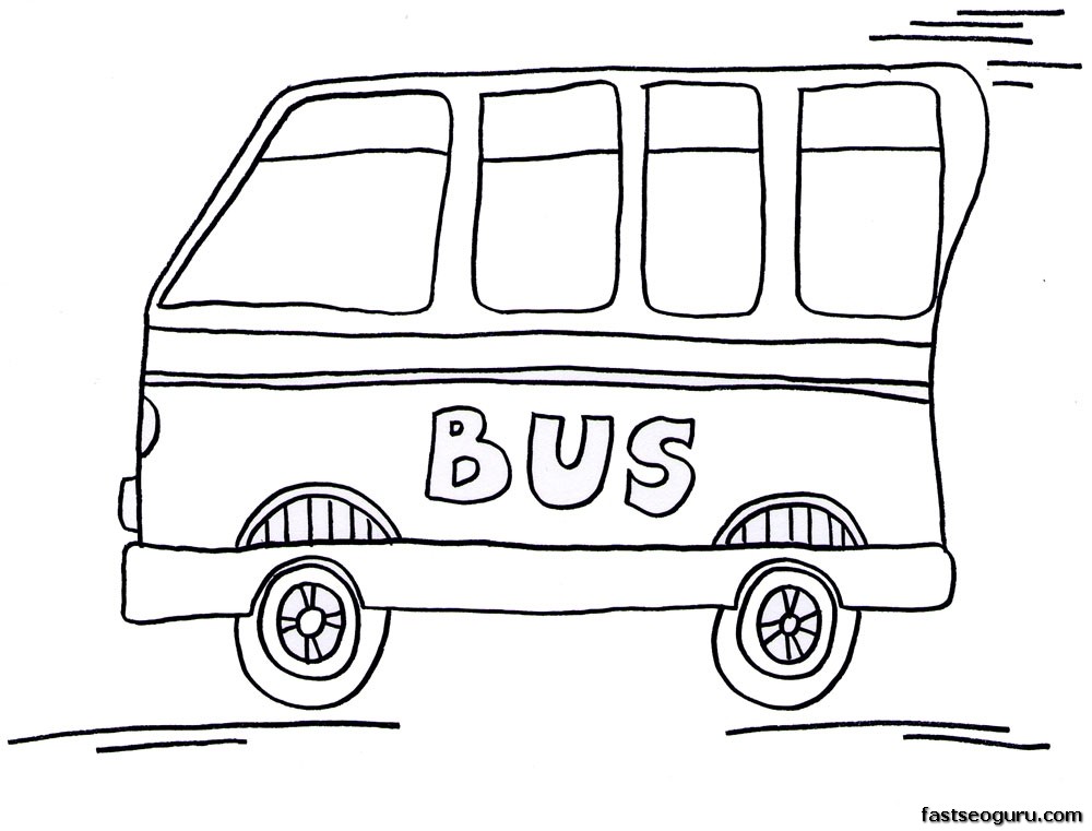 Dessin #16022 - Coloriage bus enfant imprimer et colorier