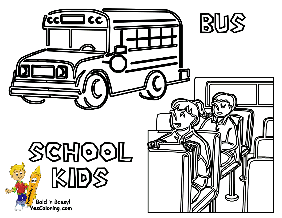 Dessin #16024 - dessin de bus enfant à colorier