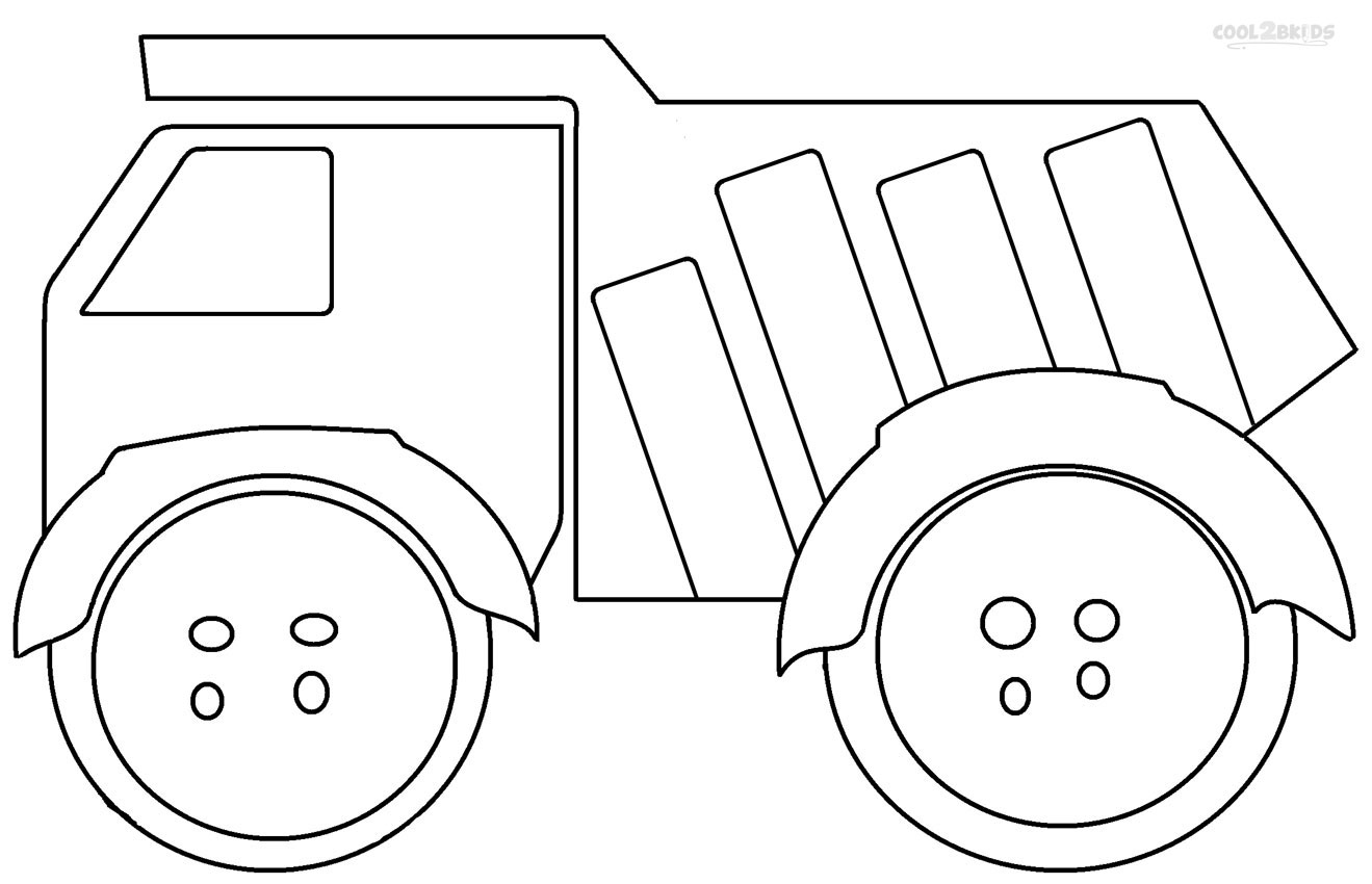Dessin #16058 - Beau dessin de camion benne a imprimer