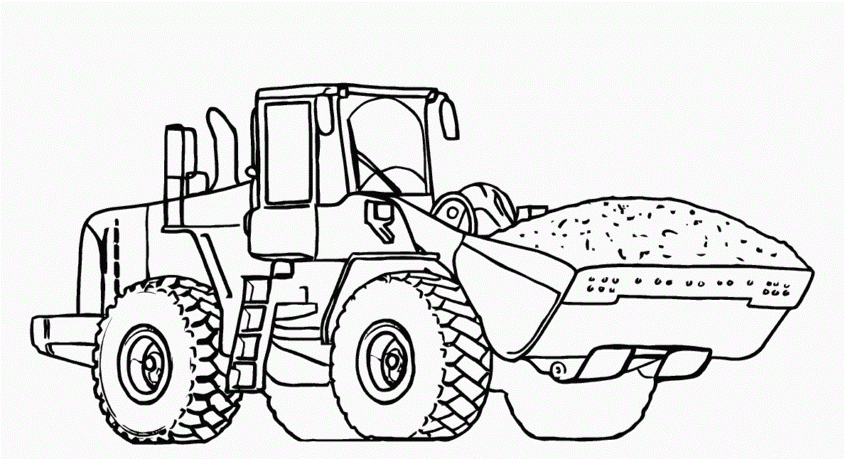 Dessin #16062 - dessin de camion benne à imprimer et colorier