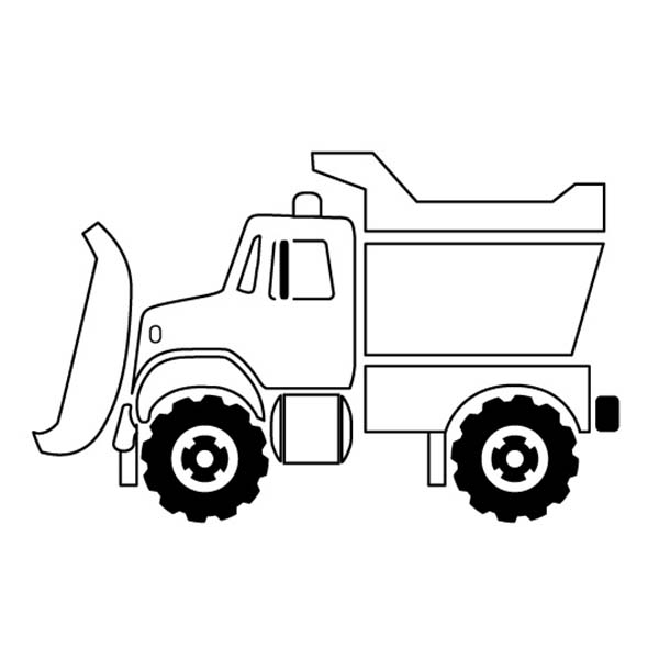 Dessin #16075 - un beau dessin de camion benne à colorier et imprimer
