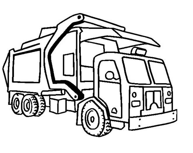 Dessin #16076 - image de camion benne a dessiner
