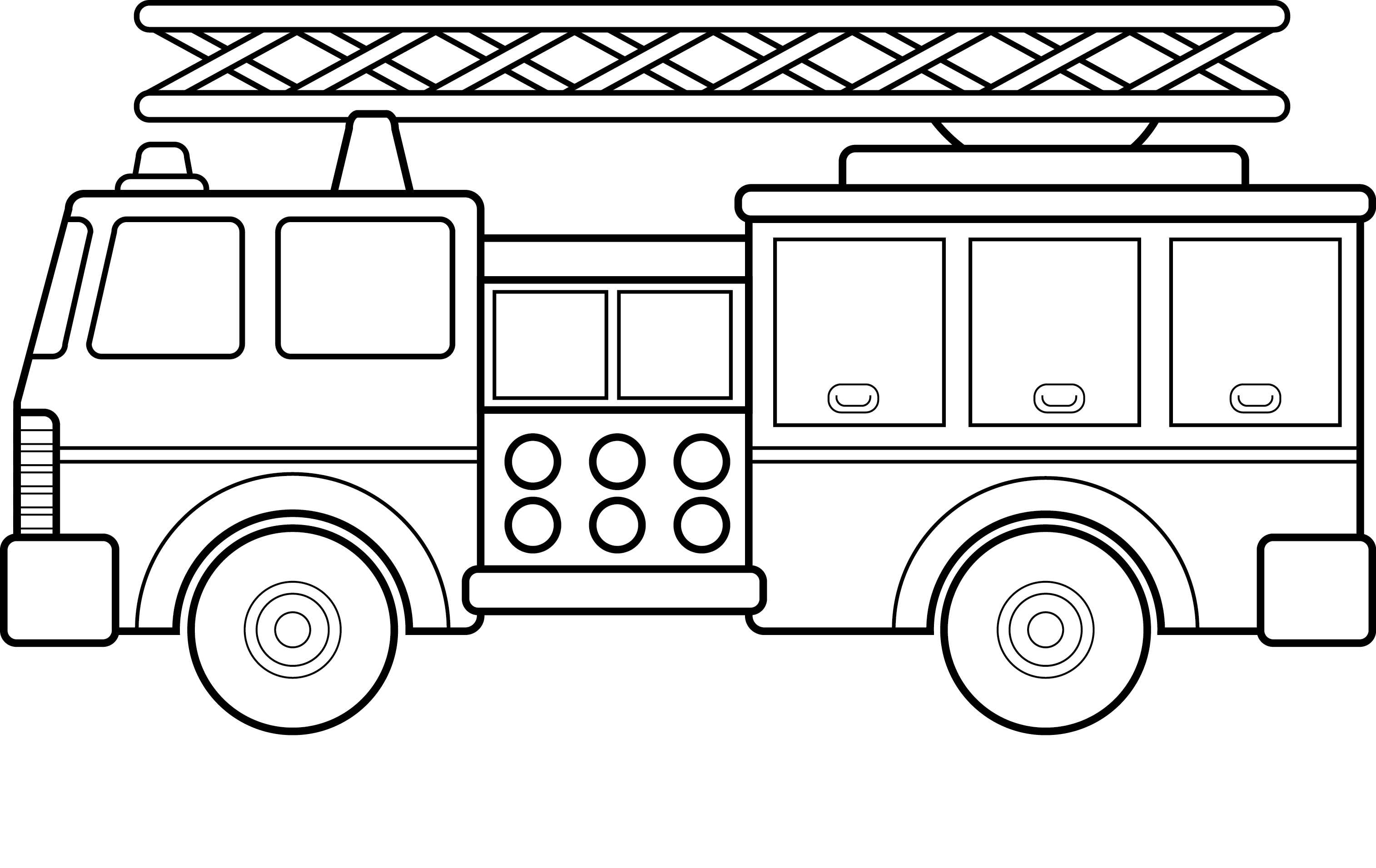 Dessin #16081 - dessin gratuit camion pompier a imprimer et colorier