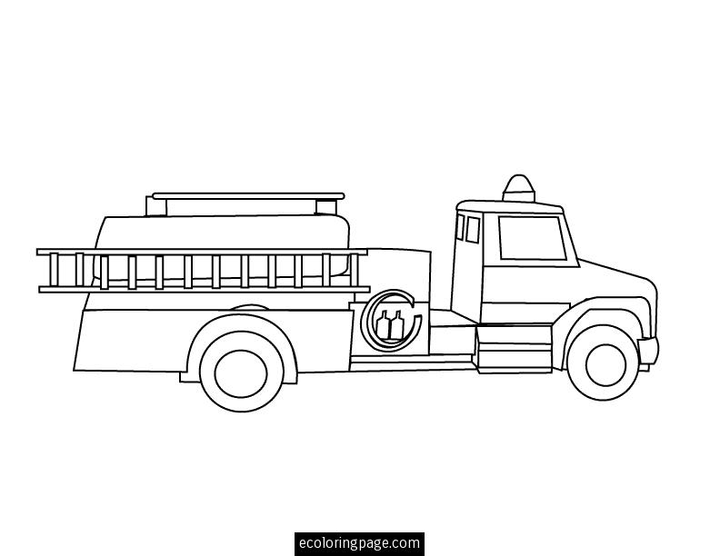 Dessin #16091 - Coloriage camion pompier