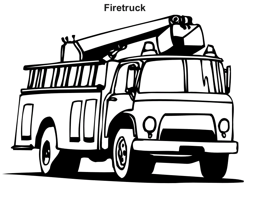 Dessin #16108 - Dessin de camion pompier