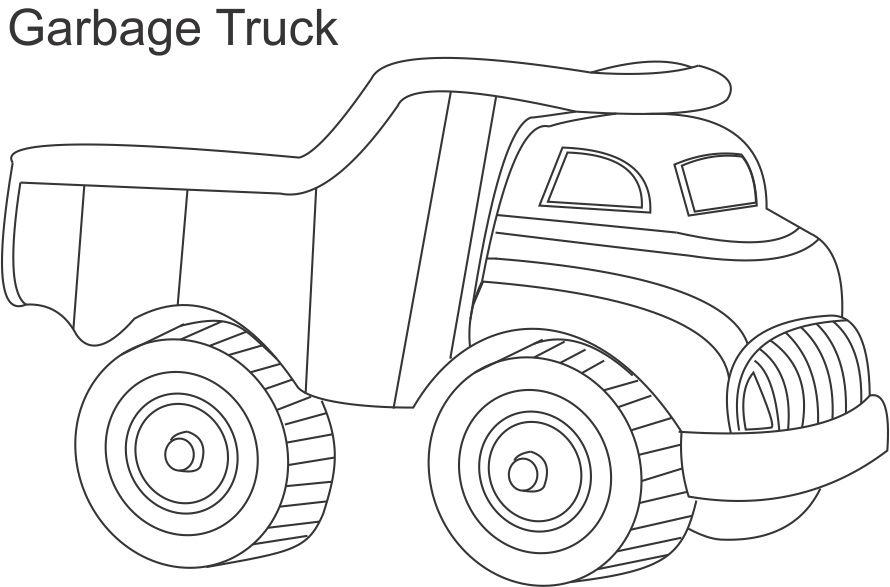 Dessin #16121 - Coloriage camion poubelle