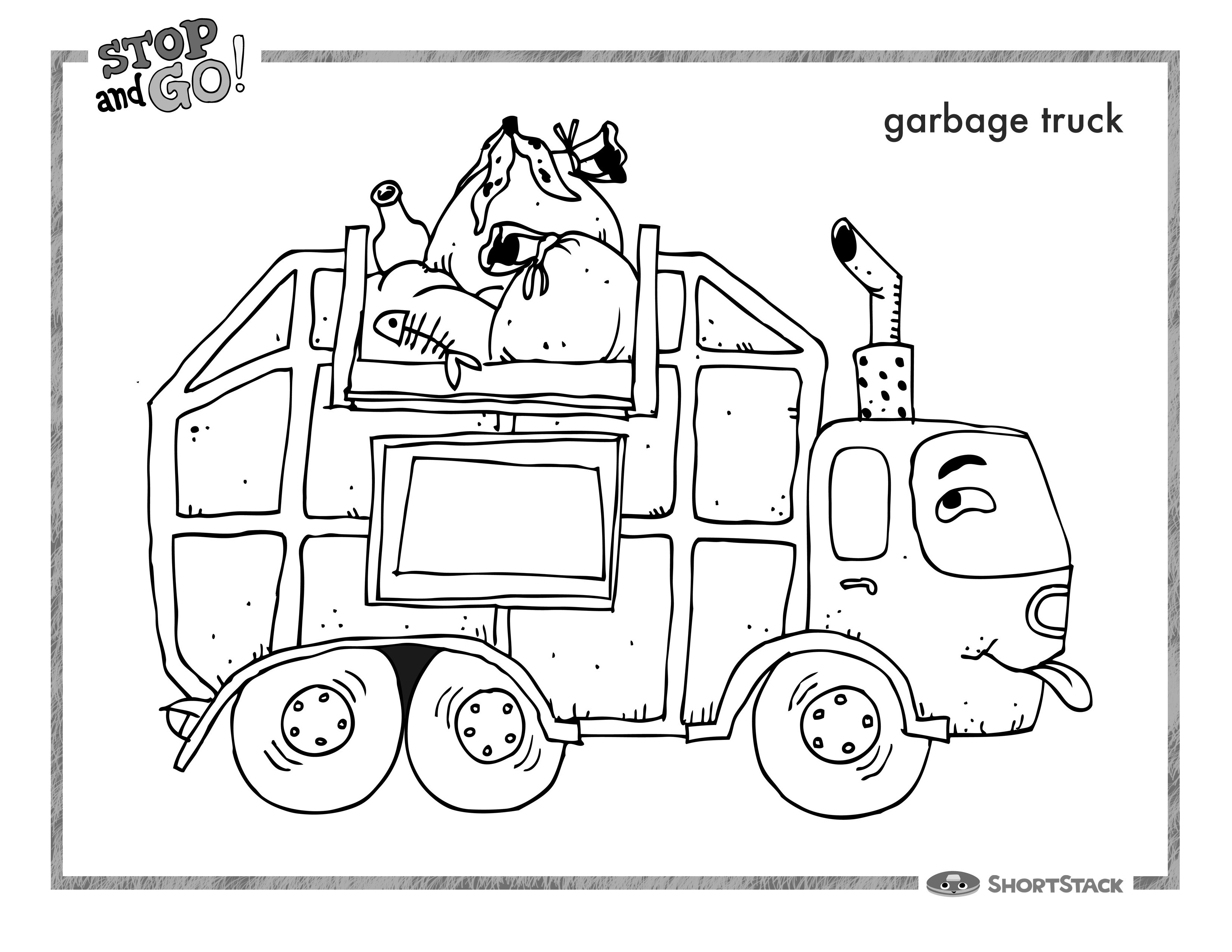 23 dessins de coloriage camion poubelle à imprimer sur LaGuerche.com
