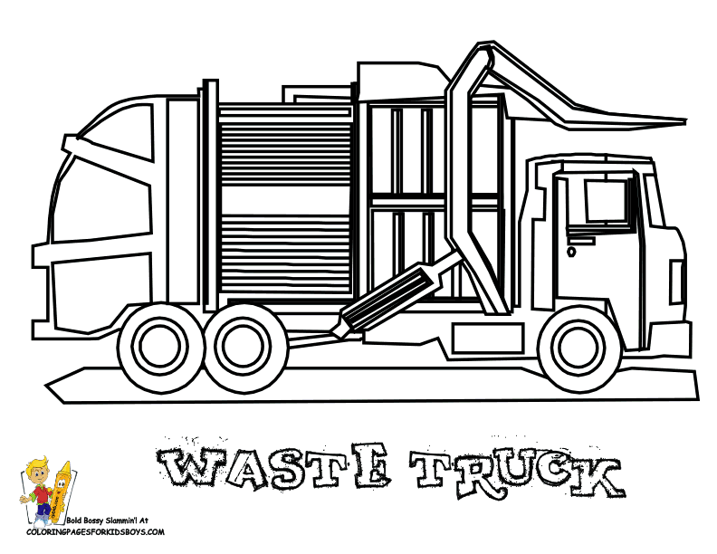 Dessin #16134 - dessin de camion poubelle