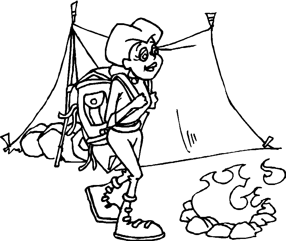 Coloriage Camping A Imprimer