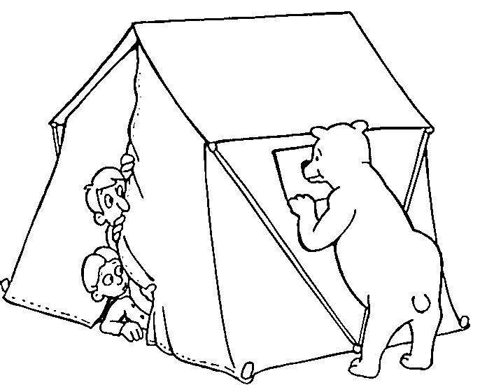 fun dessins à colorier: camping dessins à colorier