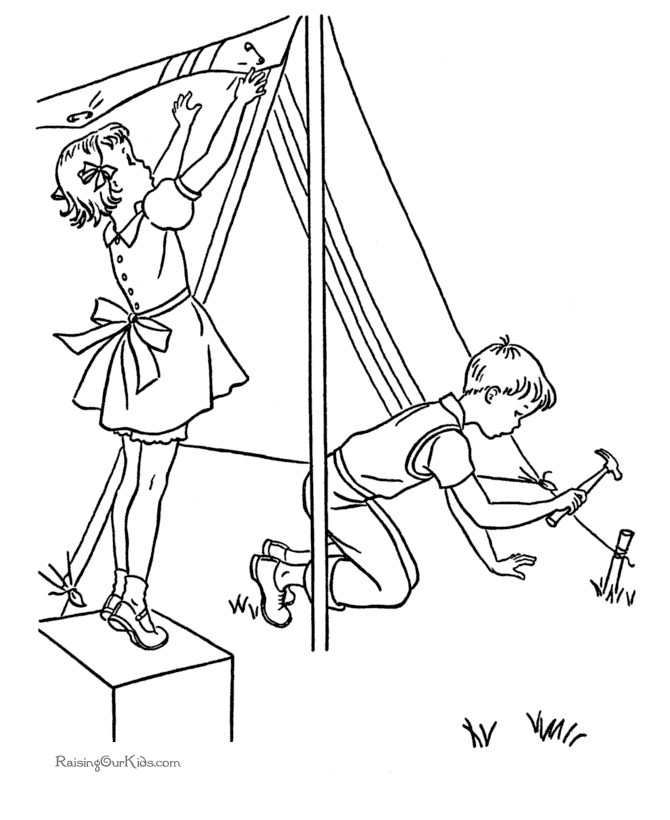 camping coloriage dessin gratuit à colorier site