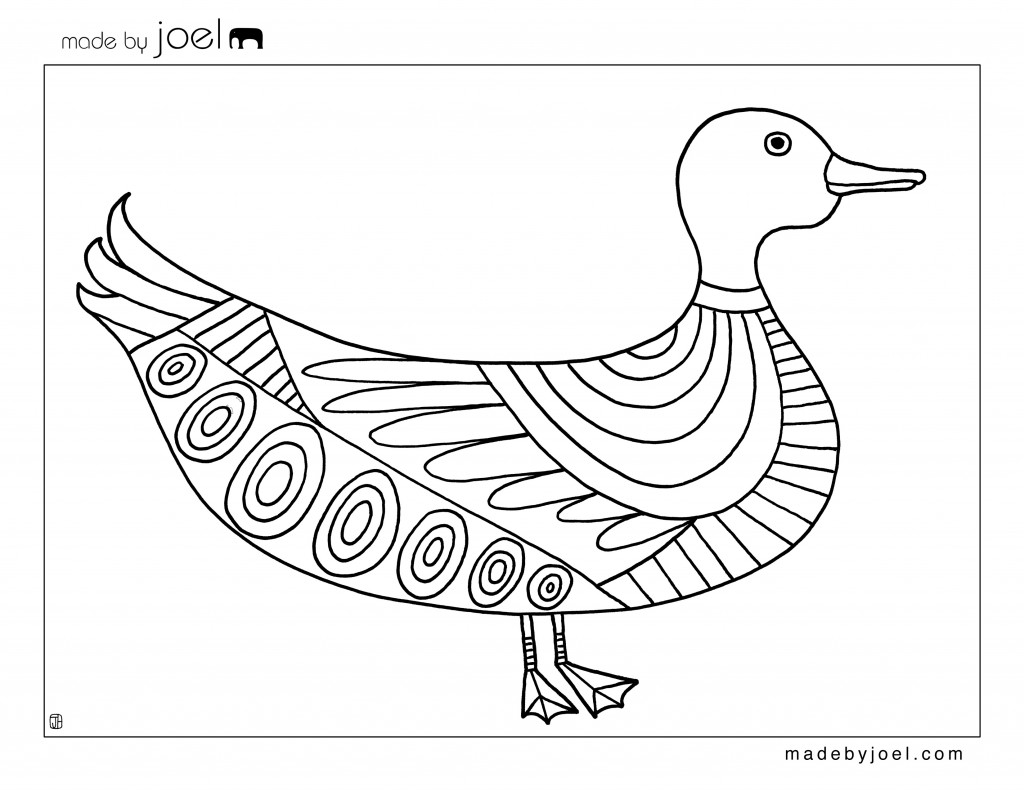 Dessin #12569 - Coloriage de canard a imprimer