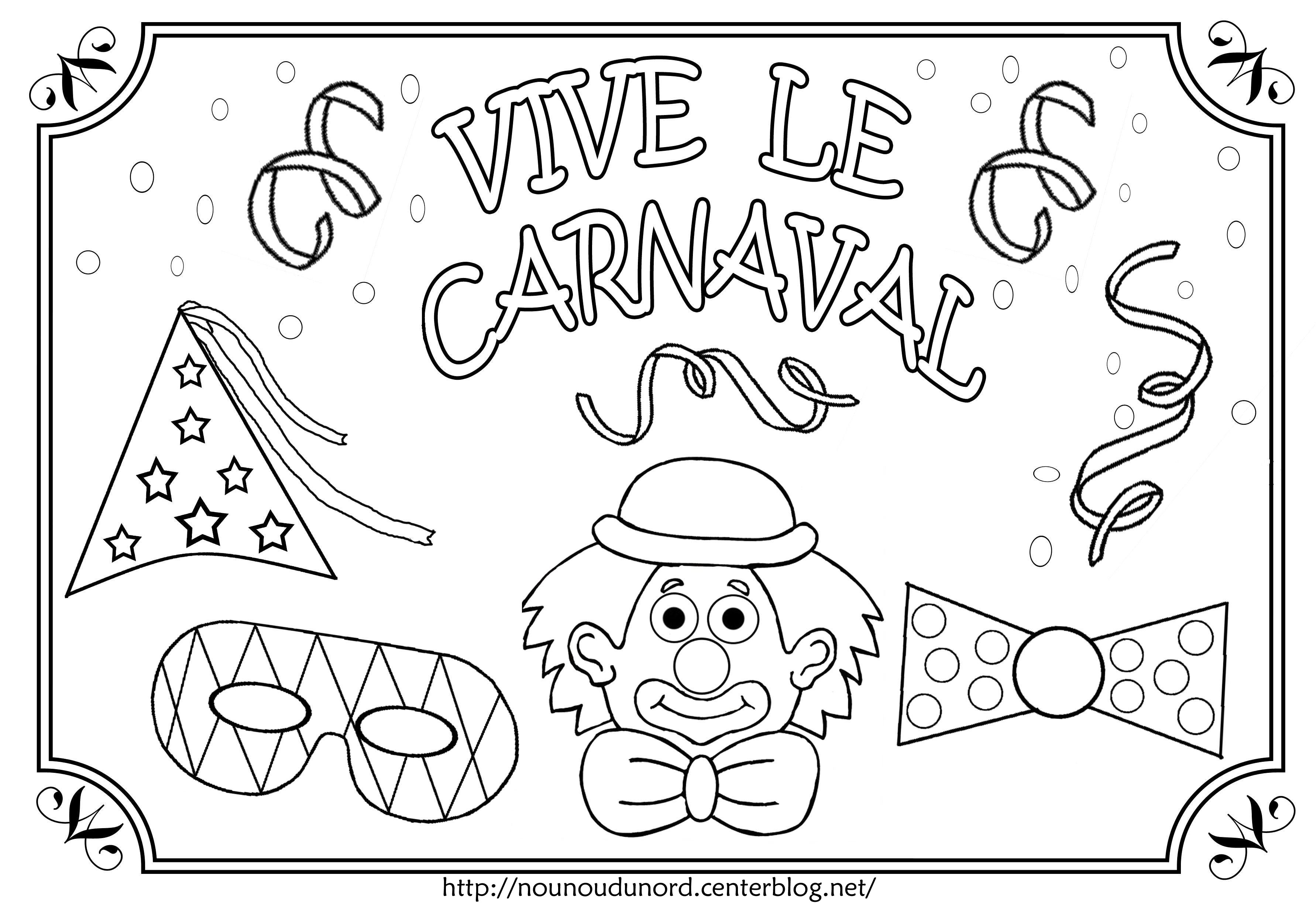 Dessin #10204 - Coloriage de carnaval gratuit