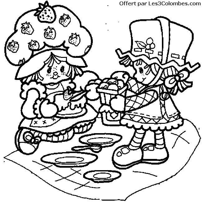Coloriage charlotte aux fraises gratuit - dessin a imprimer #122