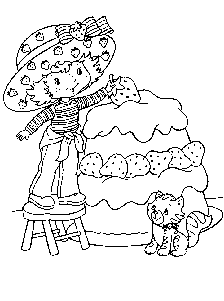 Coloriage charlotte aux fraises gratuit - dessin a imprimer #127