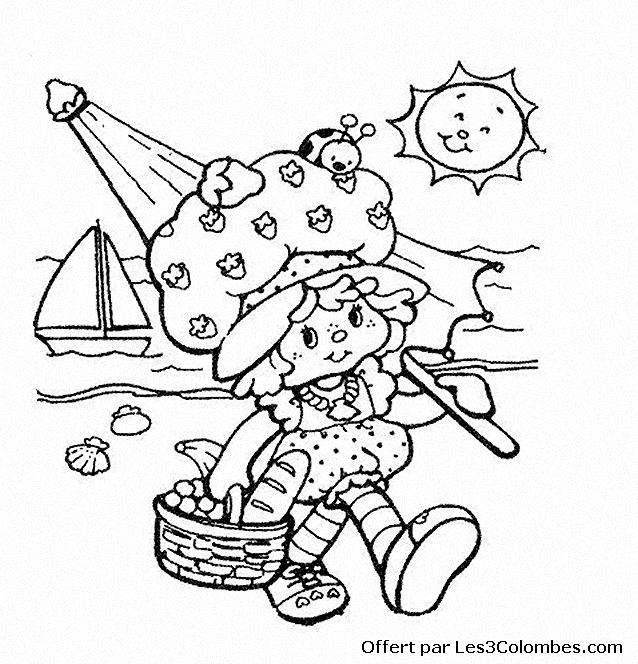 Coloriage charlotte aux fraises gratuit - dessin a imprimer #275