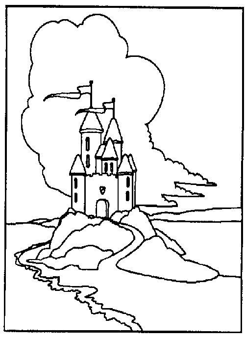 Image #19275 - Coloriage château gratuit