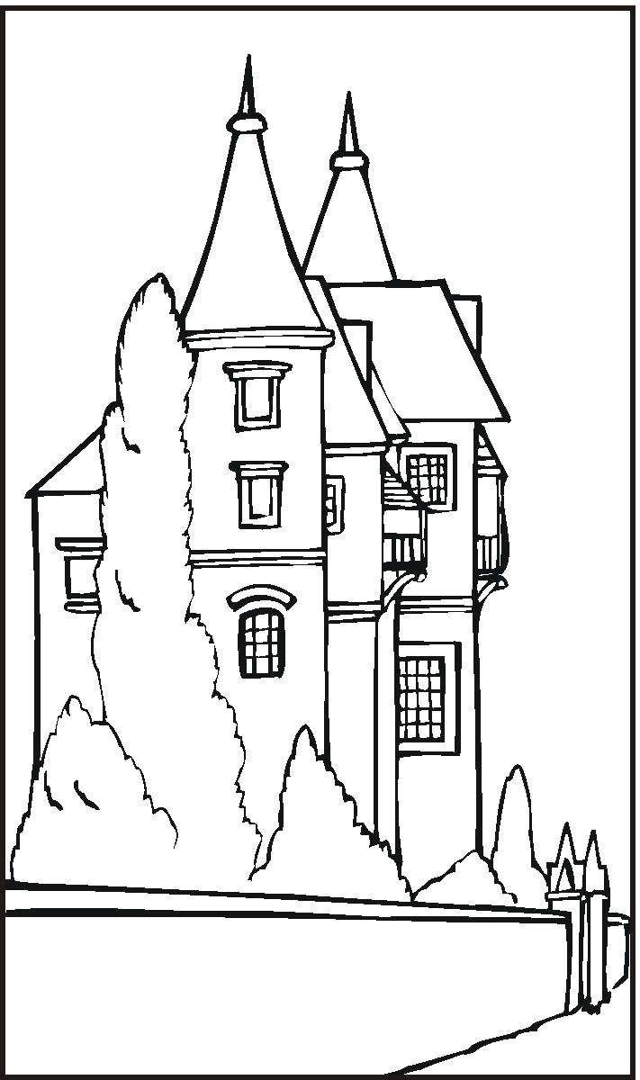 Image #19300 - Coloriage château gratuit