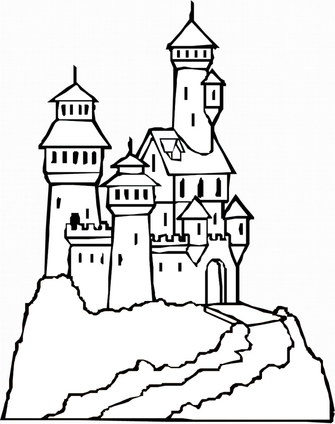 Image #19307 - Coloriage château gratuit