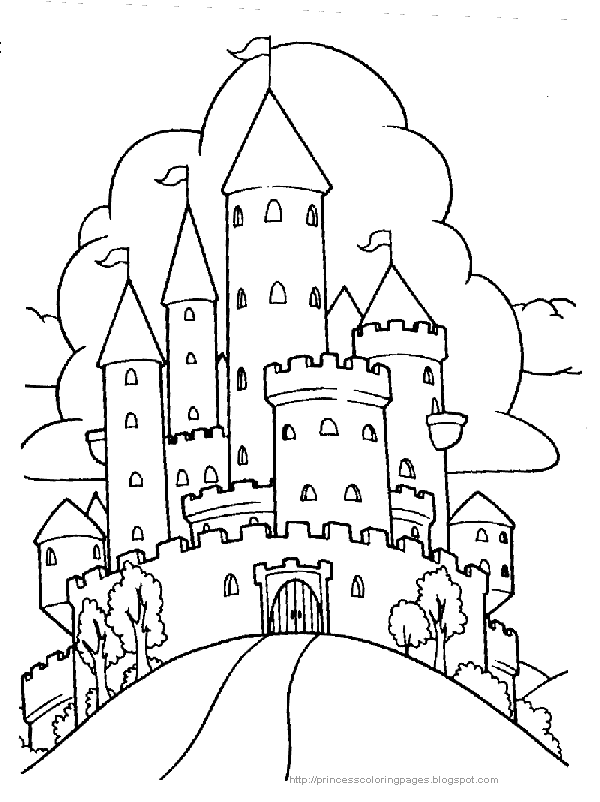 Image #19317 - Coloriage château gratuit
