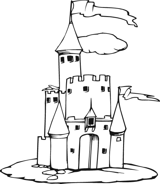 Image #19318 - Coloriage château gratuit