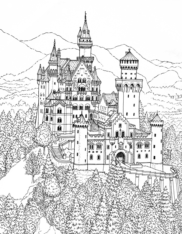 Image #19320 - Coloriage château gratuit