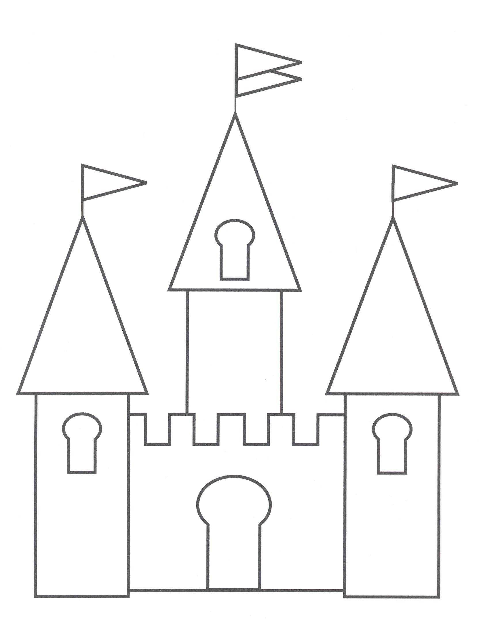 Image #19322 - Coloriage château gratuit