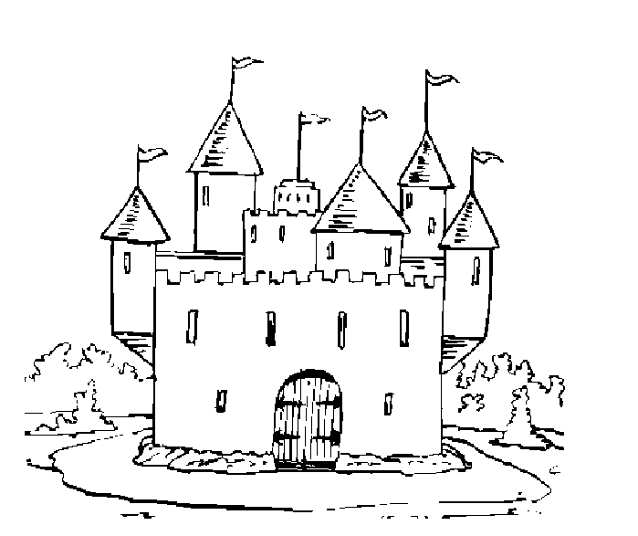 Image #19323 - Coloriage château gratuit