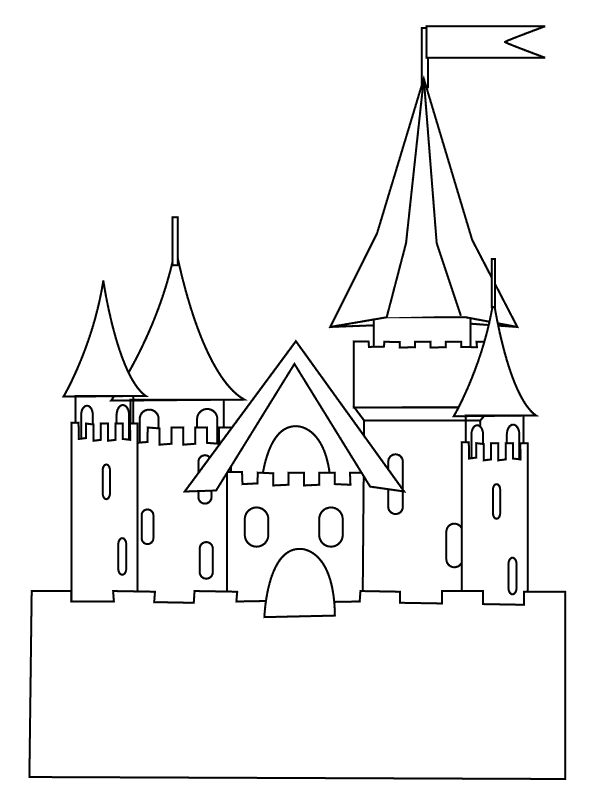 Image #19329 - Coloriage château gratuit