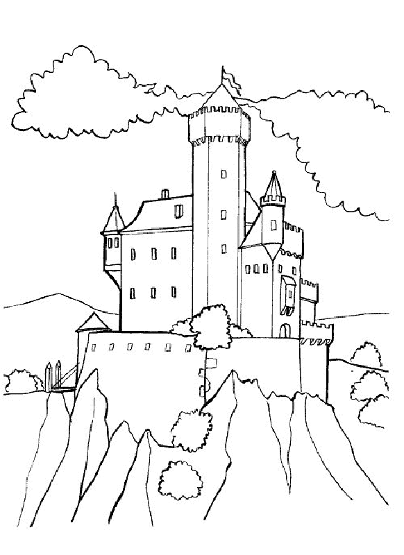 Image #19330 - Coloriage château gratuit