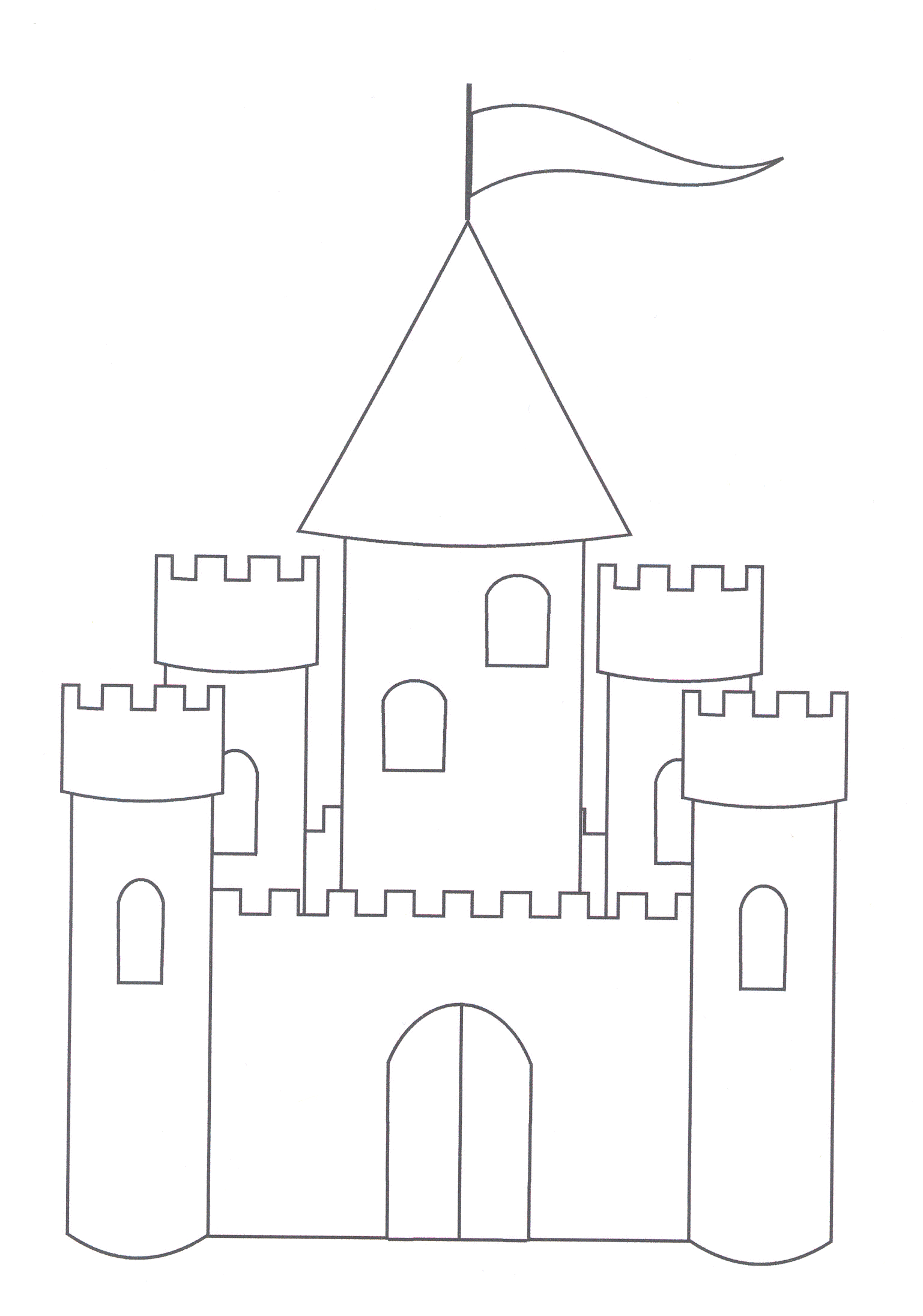 Image #19331 - Coloriage château gratuit