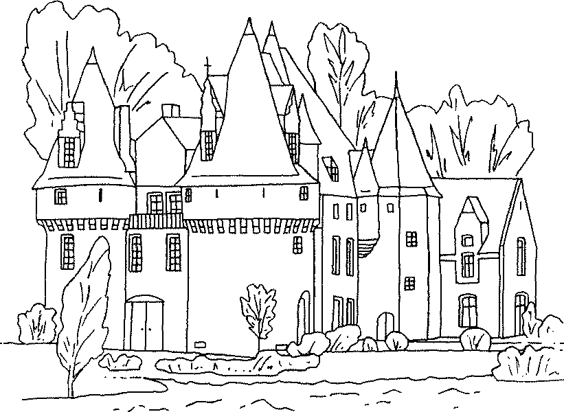 Image #19348 - Coloriage château gratuit