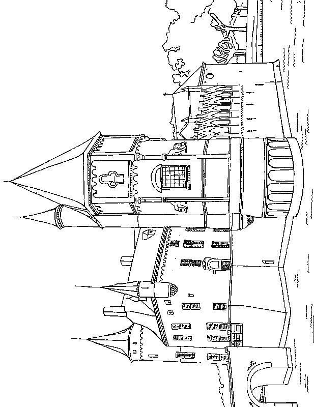 Image #19350 - Coloriage château gratuit