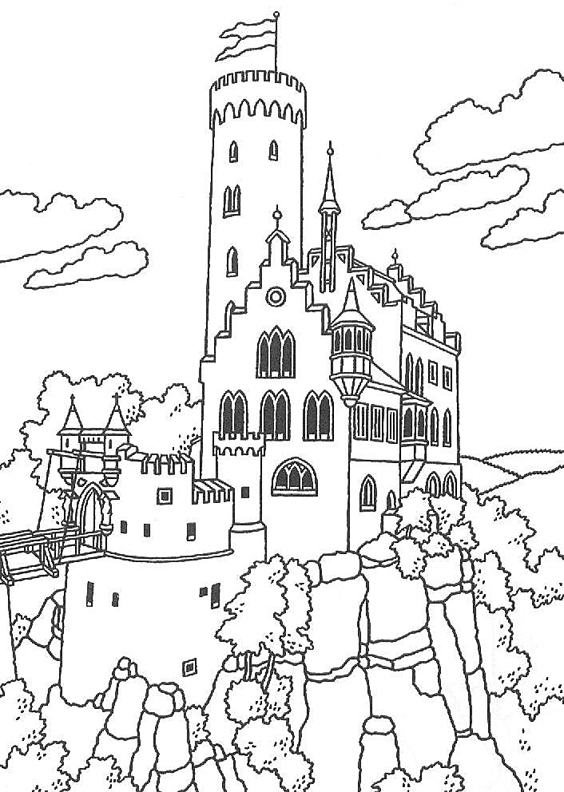 Image #19356 - Coloriage château gratuit