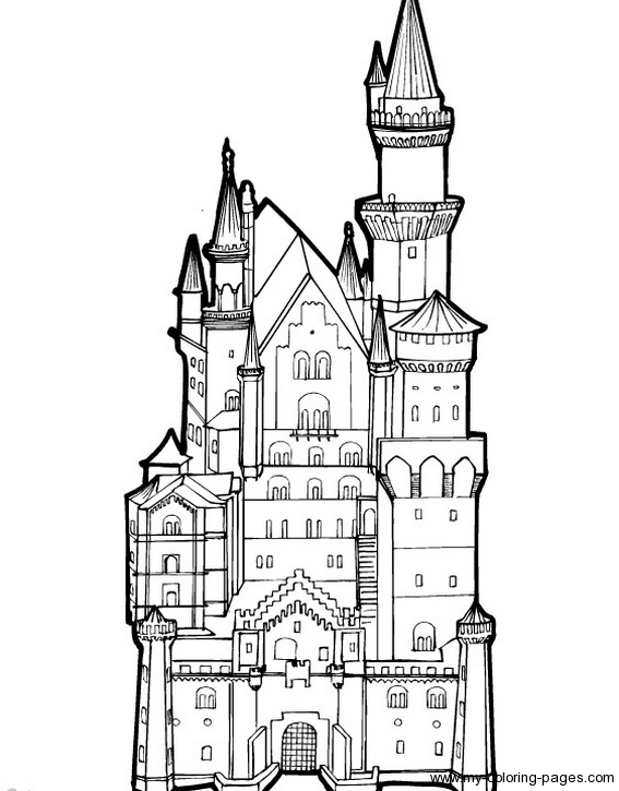 Image #19359 - Coloriage château gratuit