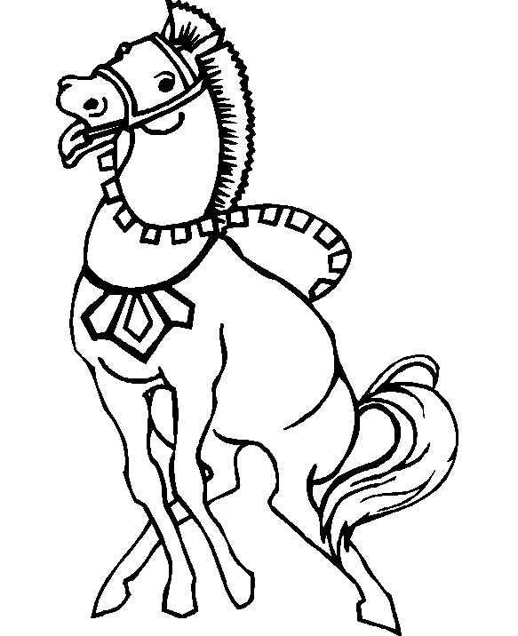 Dessin de cheval pour imprimer et colorier